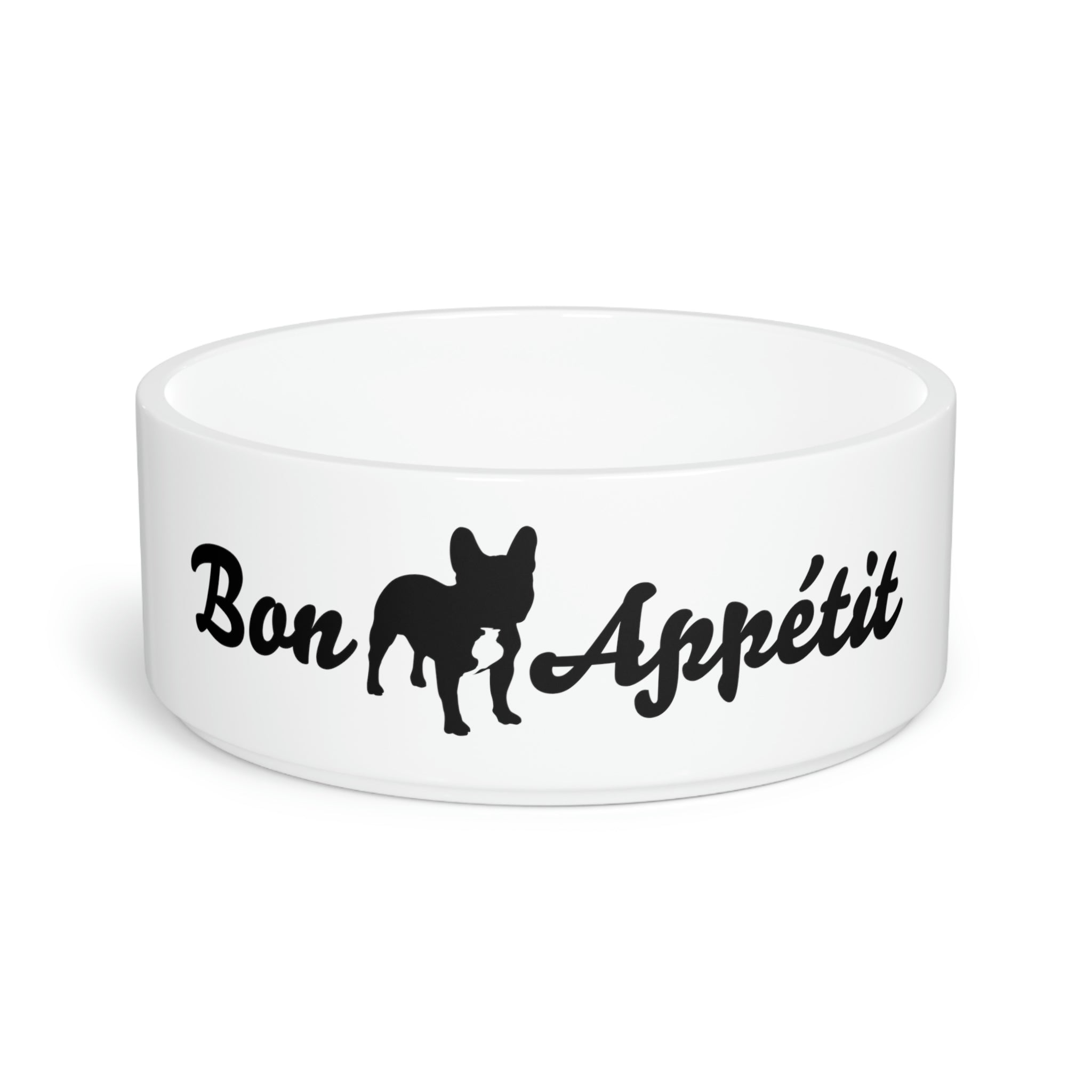 Bon Appetit French Bulldog Silhouette Pet Bowl